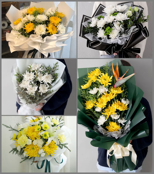 河南驻马店平舆县玉皇庙乡白事花束代送
